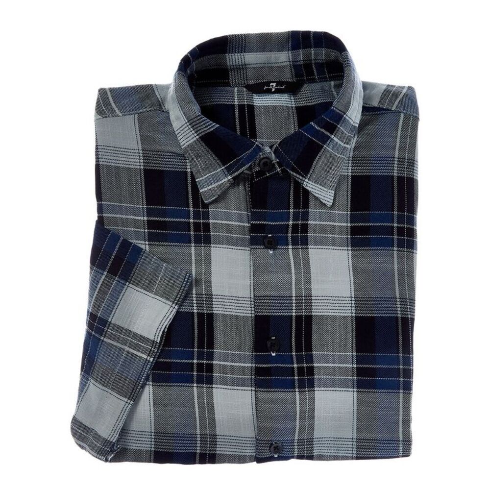 7 For All Mankind Mens  Check Shirt